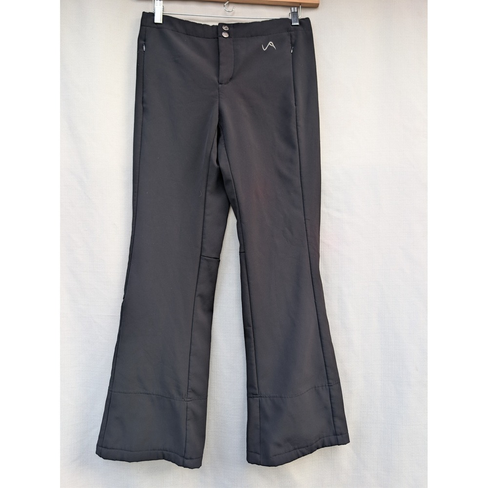VERTICAL 9 Apres Ski Bootcut Snow Pants Womens M Black Softshell Gorpcore Y2K